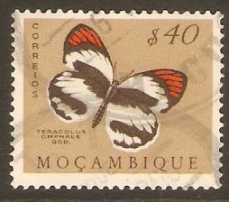Mozambique 1953 40c Butterfly and Moth Series. SG476. - Click Image to Close